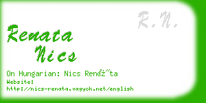 renata nics business card